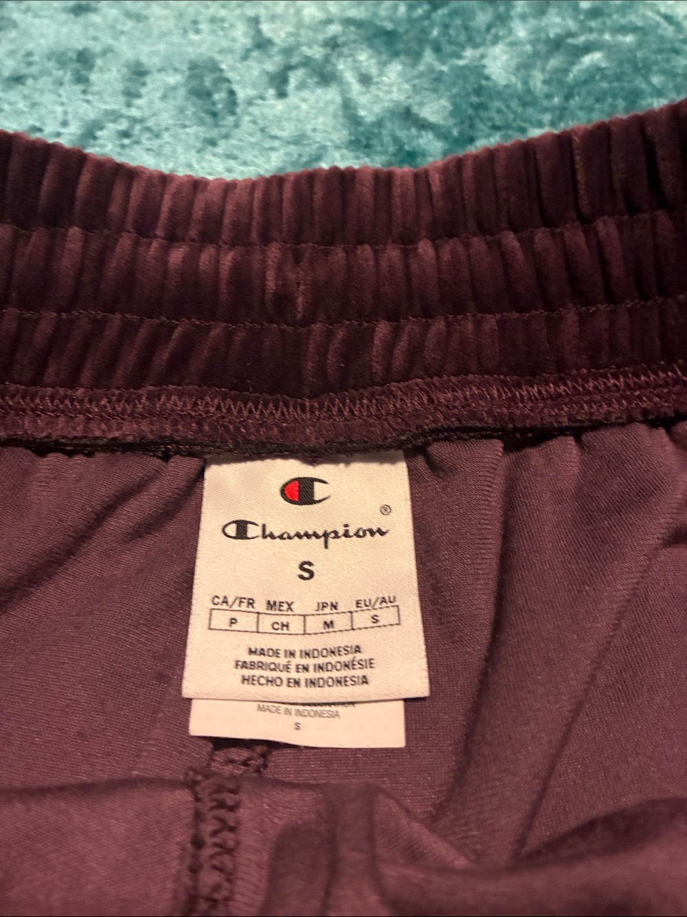 Champion Maroon Elastic-Waist Joggers